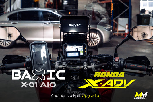 Baxic X-01 Dashcam AIO on the Honda X-ADV 750 2025