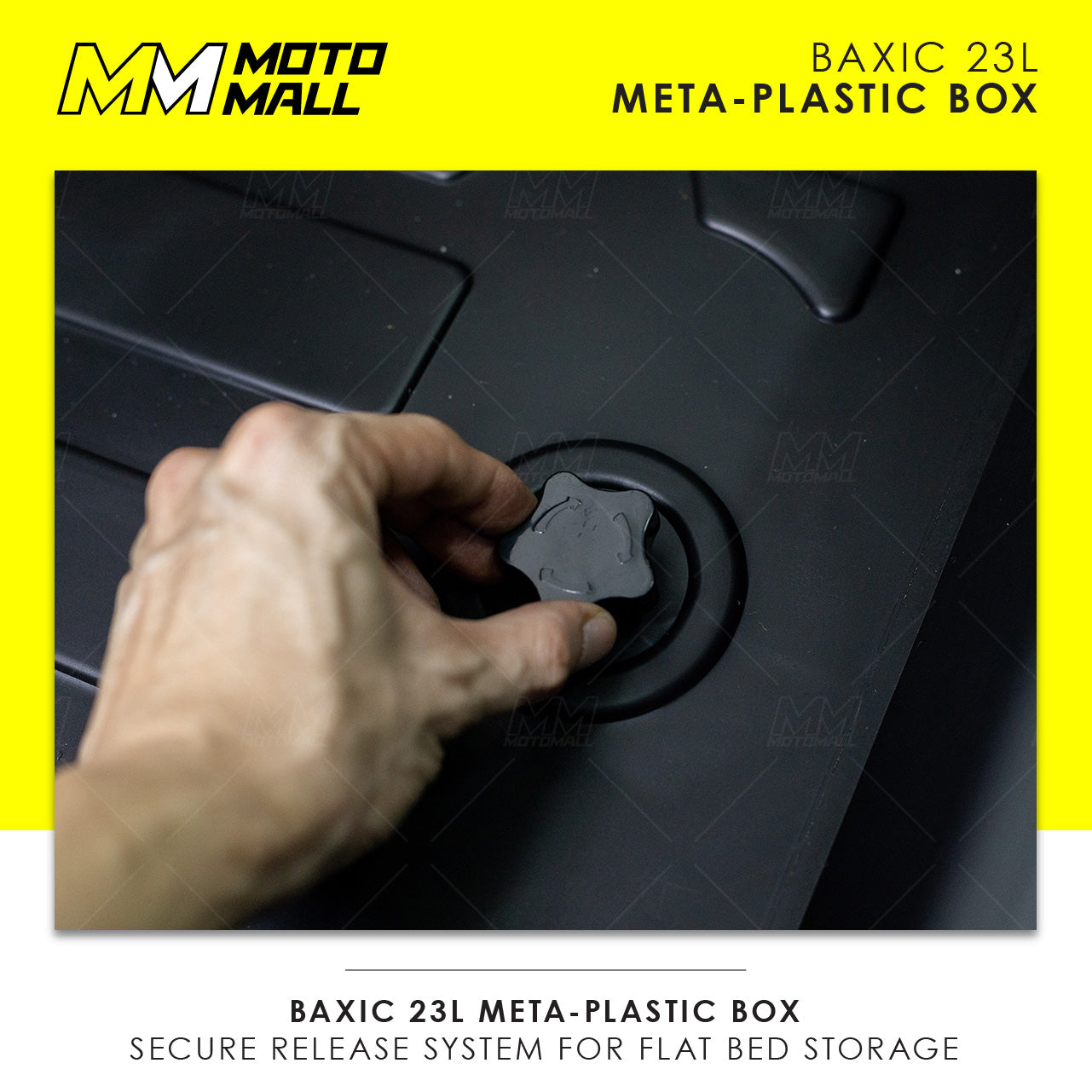 Baxic Extra Small (23L) Silver | Lightweight Aluminum-Style Plastic Motorcycle Top Box