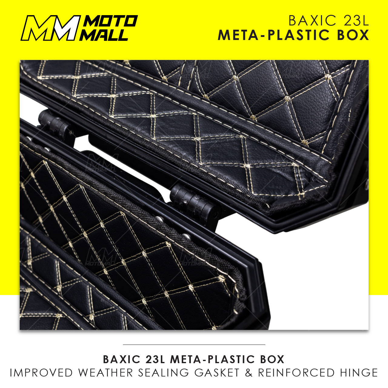 Baxic Extra Small (23L) Silver | Lightweight Aluminum-Style Plastic Motorcycle Top Box