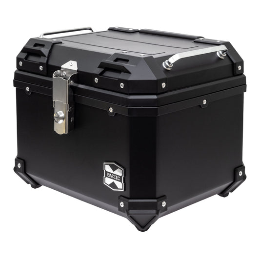 Baxic Medium (45L) Black | Lightweight Aluminum-Style Plastic Motorcycle Top Box