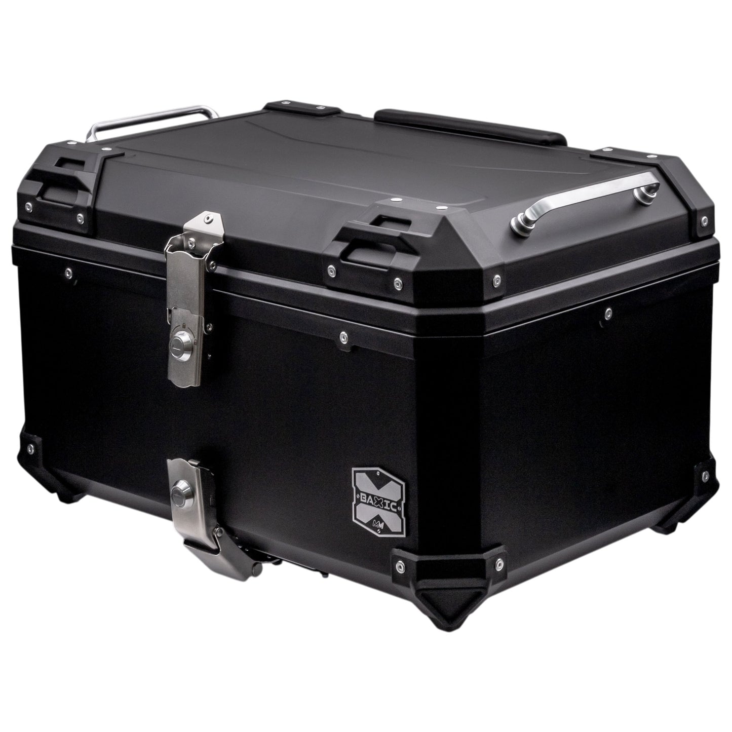 Baxic Extra Large (60L) Black | Lightweight Aluminum-Style Plastic Motorcycle Top Box