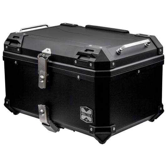 Baxic Extra Large (60L) Black | Lightweight Aluminum-Style Plastic Motorcycle Top Box