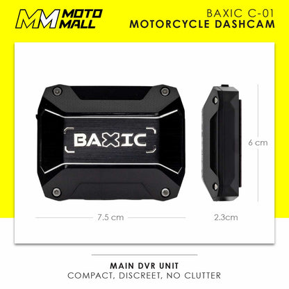 Baxic C-01 Front & Rear Screenless Motorcycle Dashcam