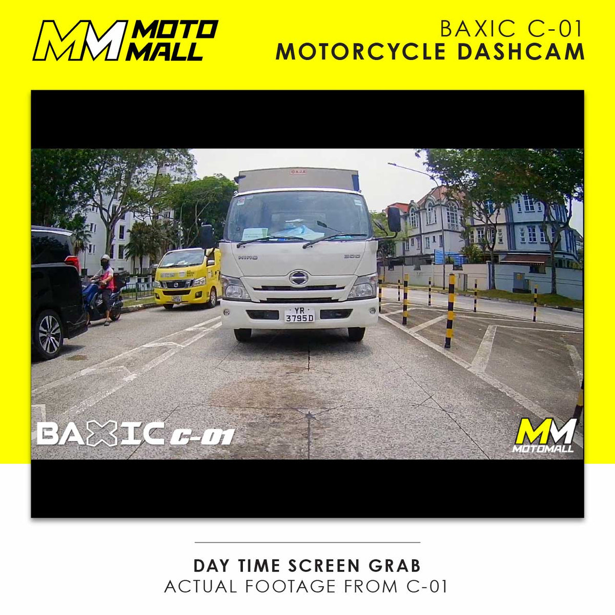 Baxic C-01 Front & Rear Screenless Motorcycle Dashcam