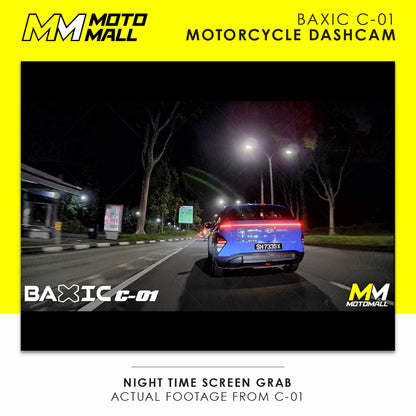 Baxic C-01 Front & Rear Screenless Motorcycle Dashcam