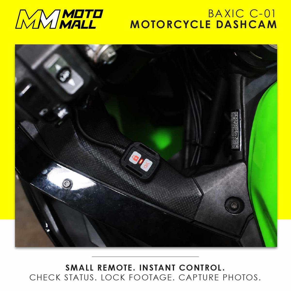 Baxic C-01 Front & Rear Screenless Motorcycle Dashcam
