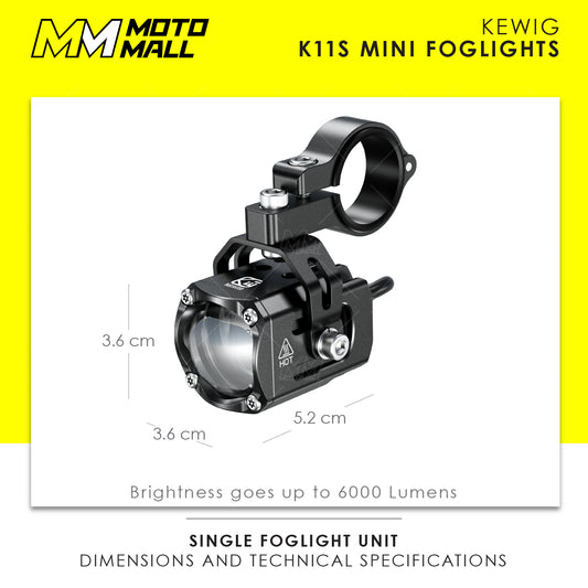 Kewig K11S Small Mini LED Fog Lights System